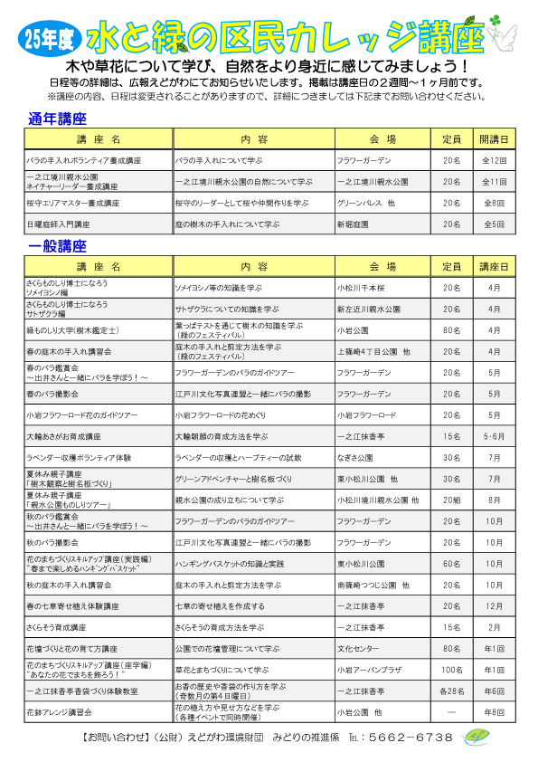 木や草花について学び、自然...